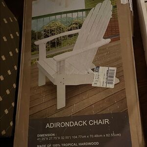 Adirondack Chair - White Hardwood Outdoor Accent